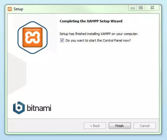 Immagine: Installazione di XAMPP completata