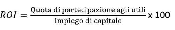 Immagine: Formula per il calcolo del ROI di un singolo investimento