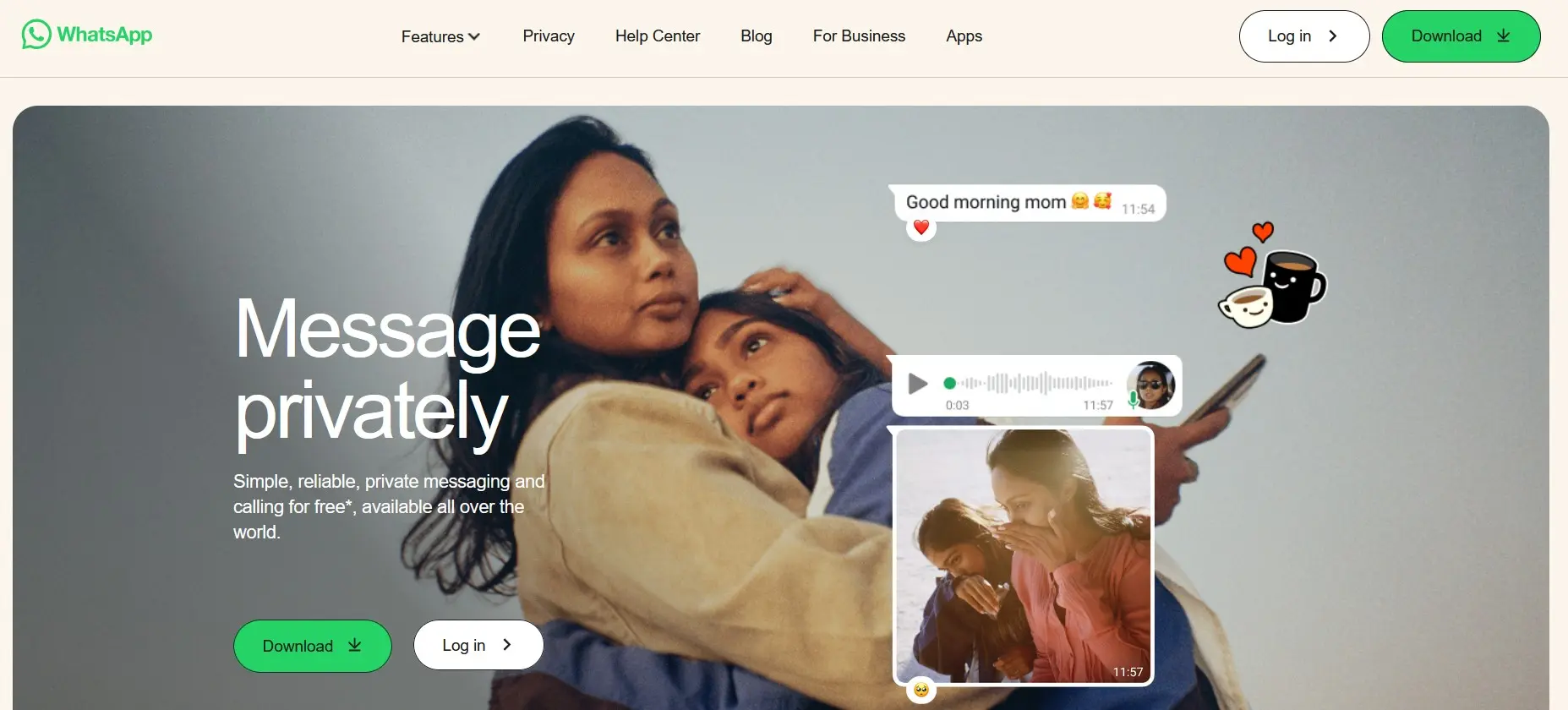 Immagine: Sito di WhatsApp