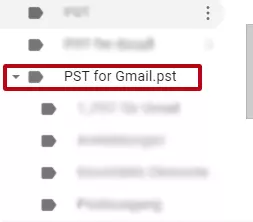 Gmail: file PST integrato nell’elenco delle cartelle