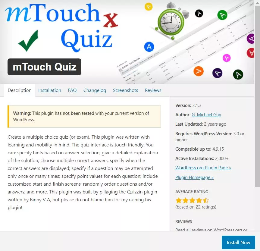 Plug-in per quiz di WordPress: mTouch Quiz