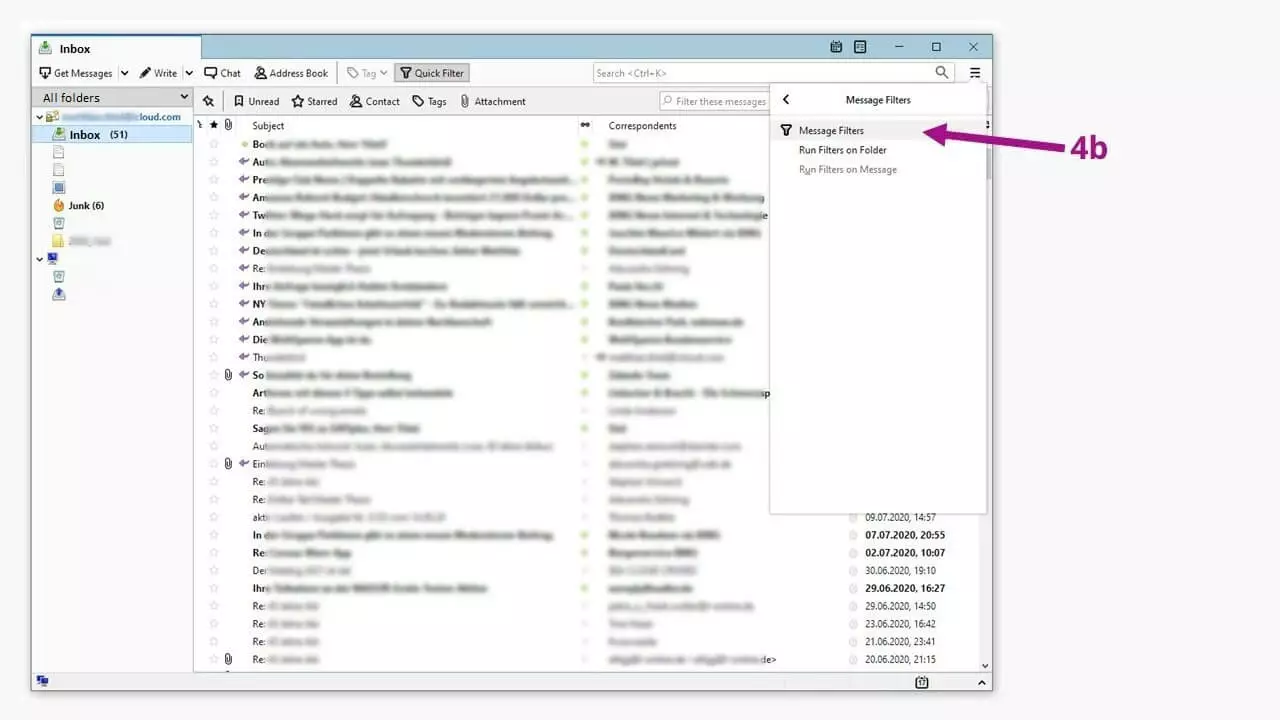 Risposta automatica in caso di assenza con Thunderbird: attivazione in dettaglio dei filtri