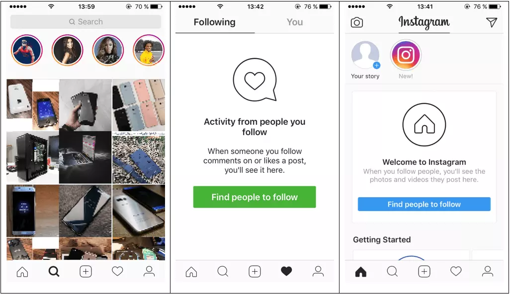 Immagine: Il feed delle notizie di Instagram