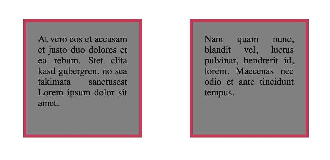 Due box a blocco allineati a sinistra come Float Immagine: Due box a blocco allineati a sinistra come Float