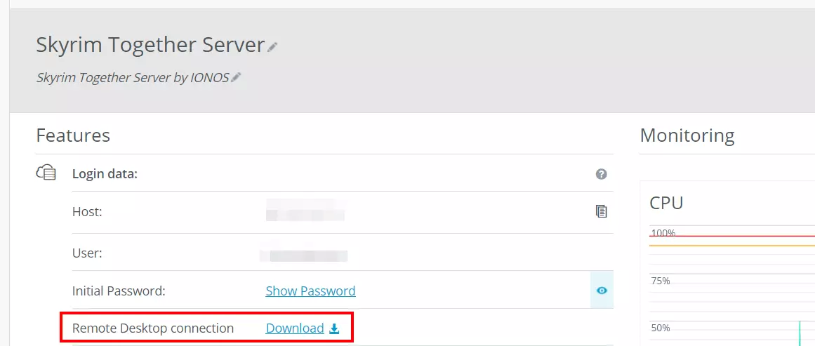 Configurazione del collegamento remoto al server Skyrim Together nel Cloud Panel di IONOS Configurazione del collegamento remoto al server Skyrim Together nel Cloud Panel di IONOS