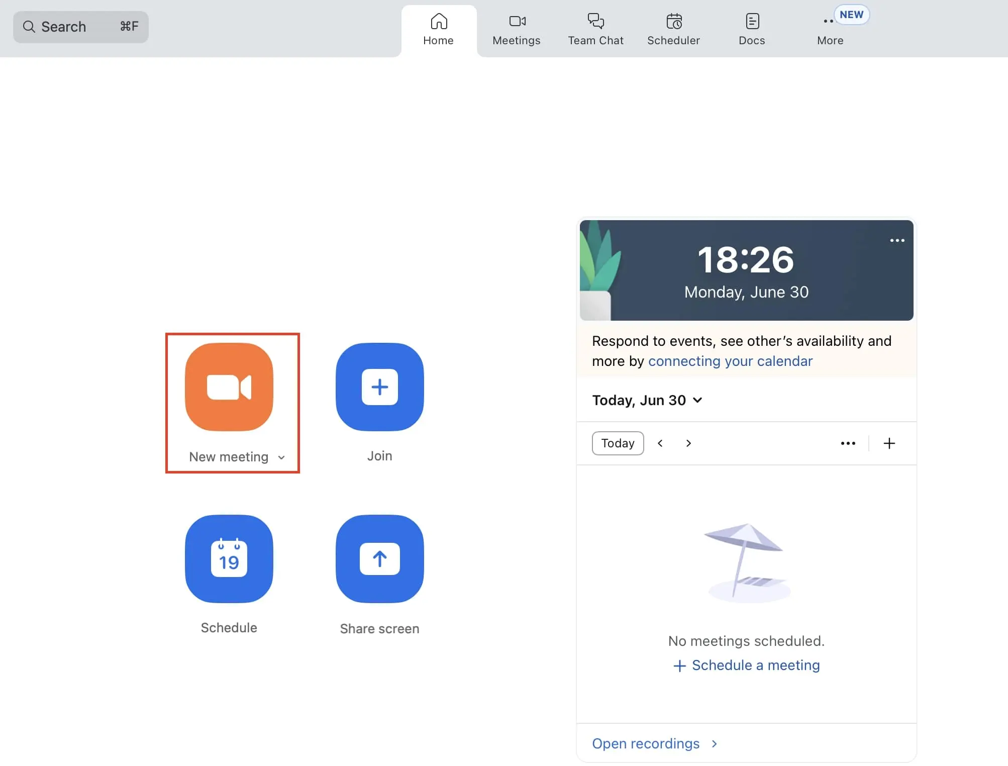 Immagine: Organizzare una riunione dall&rsquo;app desktop di Zoom