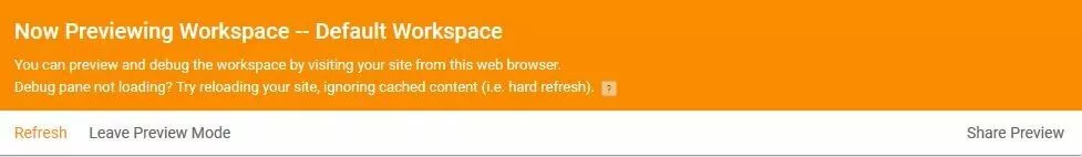 Messaggio di modalità di anteprima attiva su Google Tag Manager