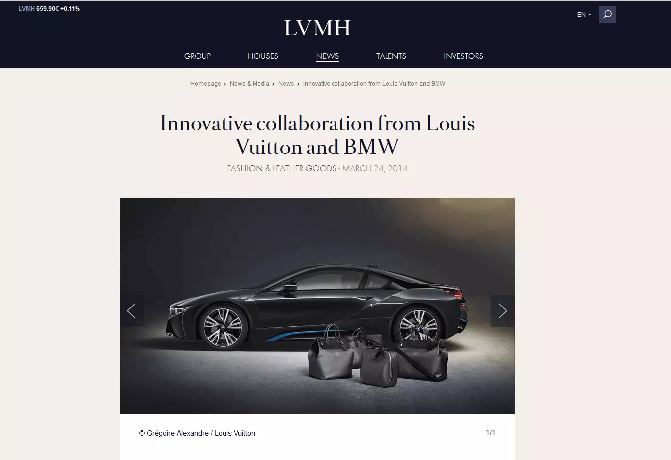 Esempio di co-branding tra diversi settori: BMW e Louis Vuitton