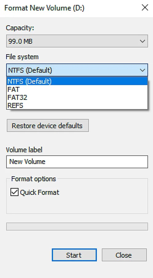 Immagine: Windows 10: formattazione di un’unità USB