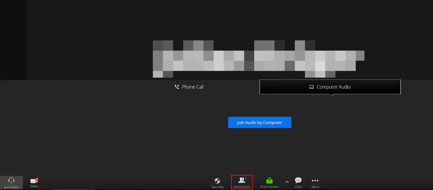 Immagine: Riunione organizzata su Zoom dal browser