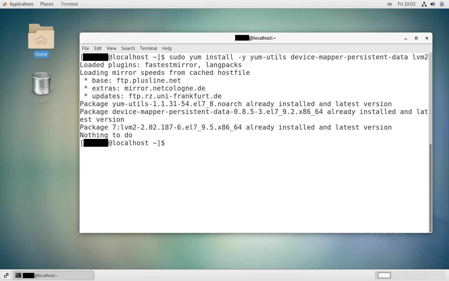 Schermata dopo l’installazione delle dipendenze Schermata dopo l’installazione delle dipendenze
