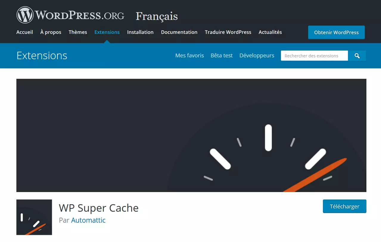Il plug-in di caching di WordPress WP Super Cache su WordPress.org