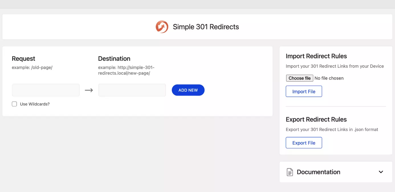 Immagine: Screenshot del plugin Simple 301 Redirects