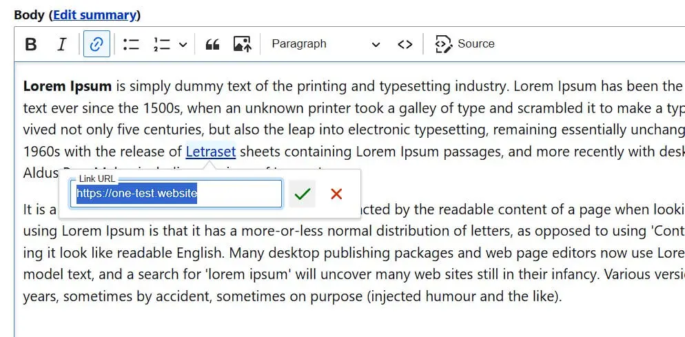 Inserire i collegamenti su Drupal Immagine: Inserire i collegamenti su Drupal