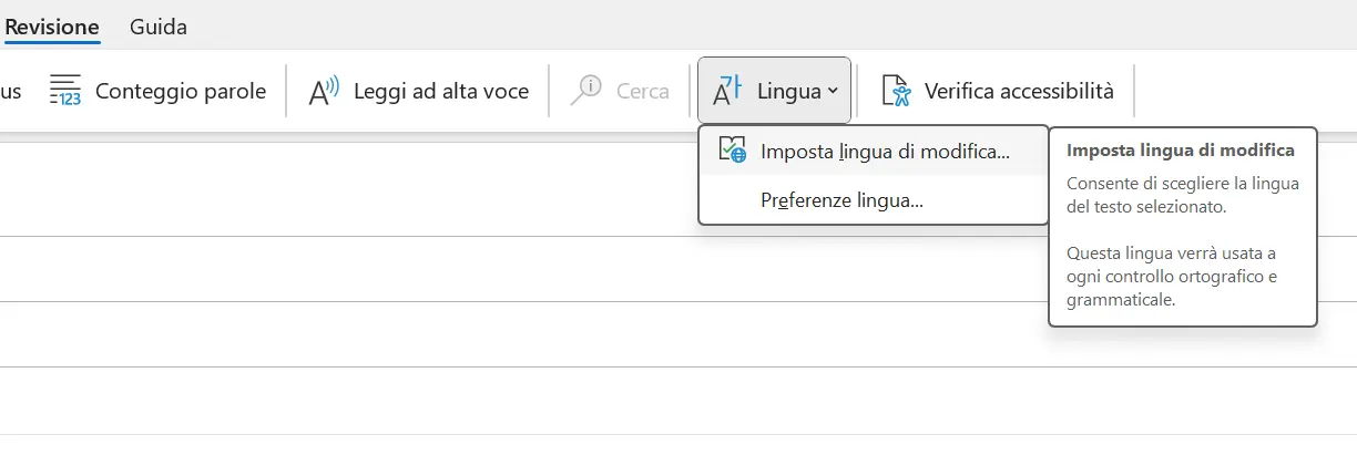 Immagine: Outlook: impostazioni della lingua nella composizione delle e-mail