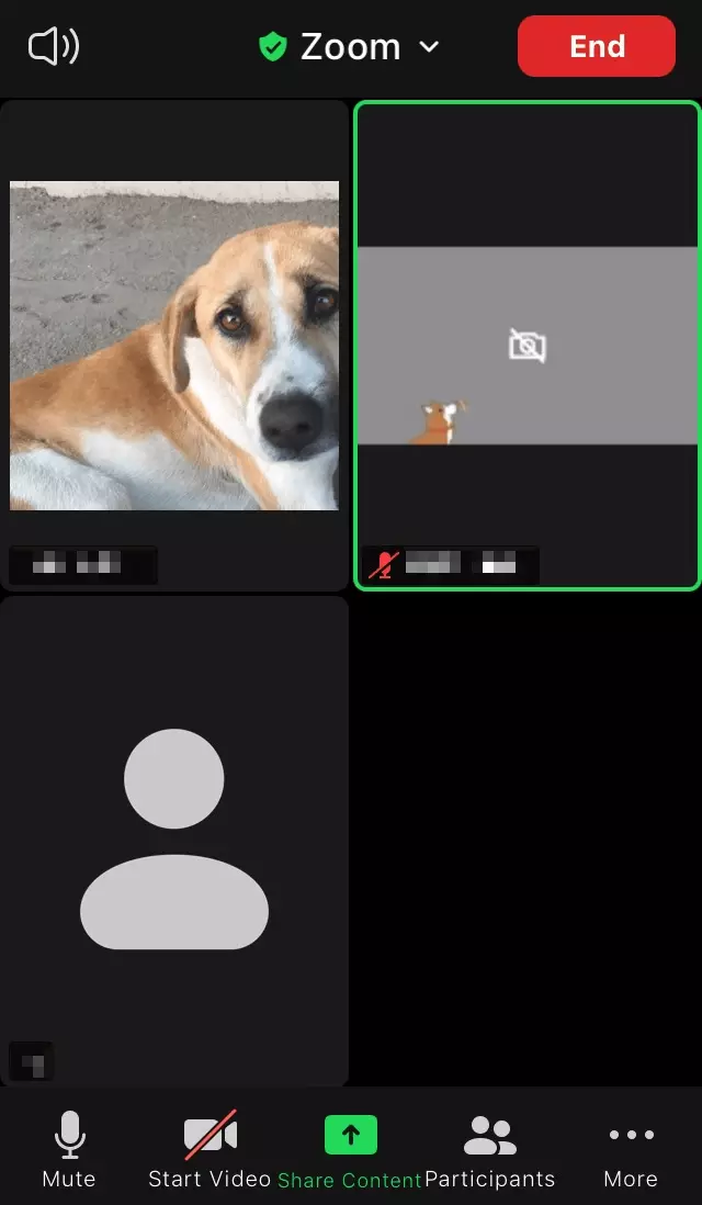 Immagine: Vista galleria nell’app mobile di Zoom