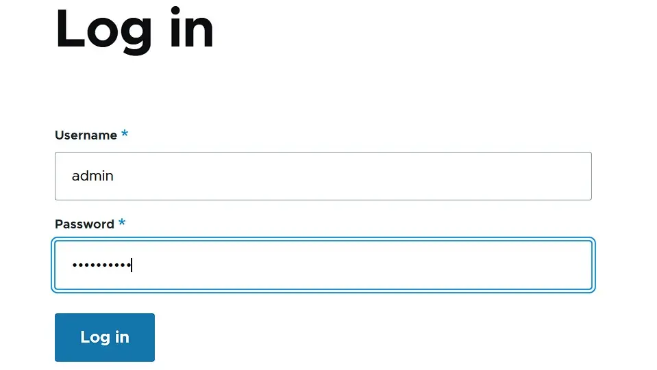 Finestra di login Drupal Immagine: Finestra di login Drupal