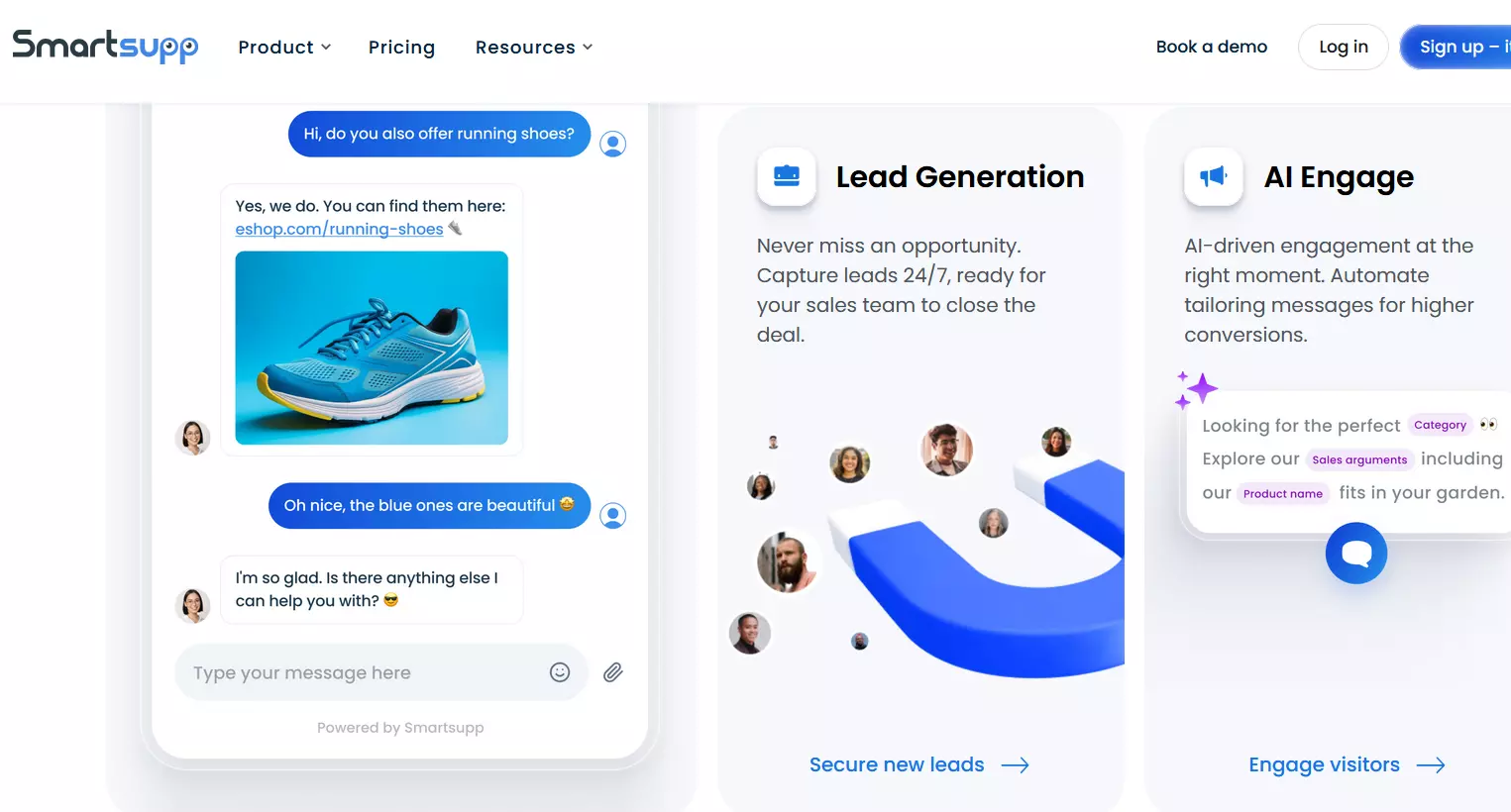 Immagine: Screenshot del sito web Smartsupp
