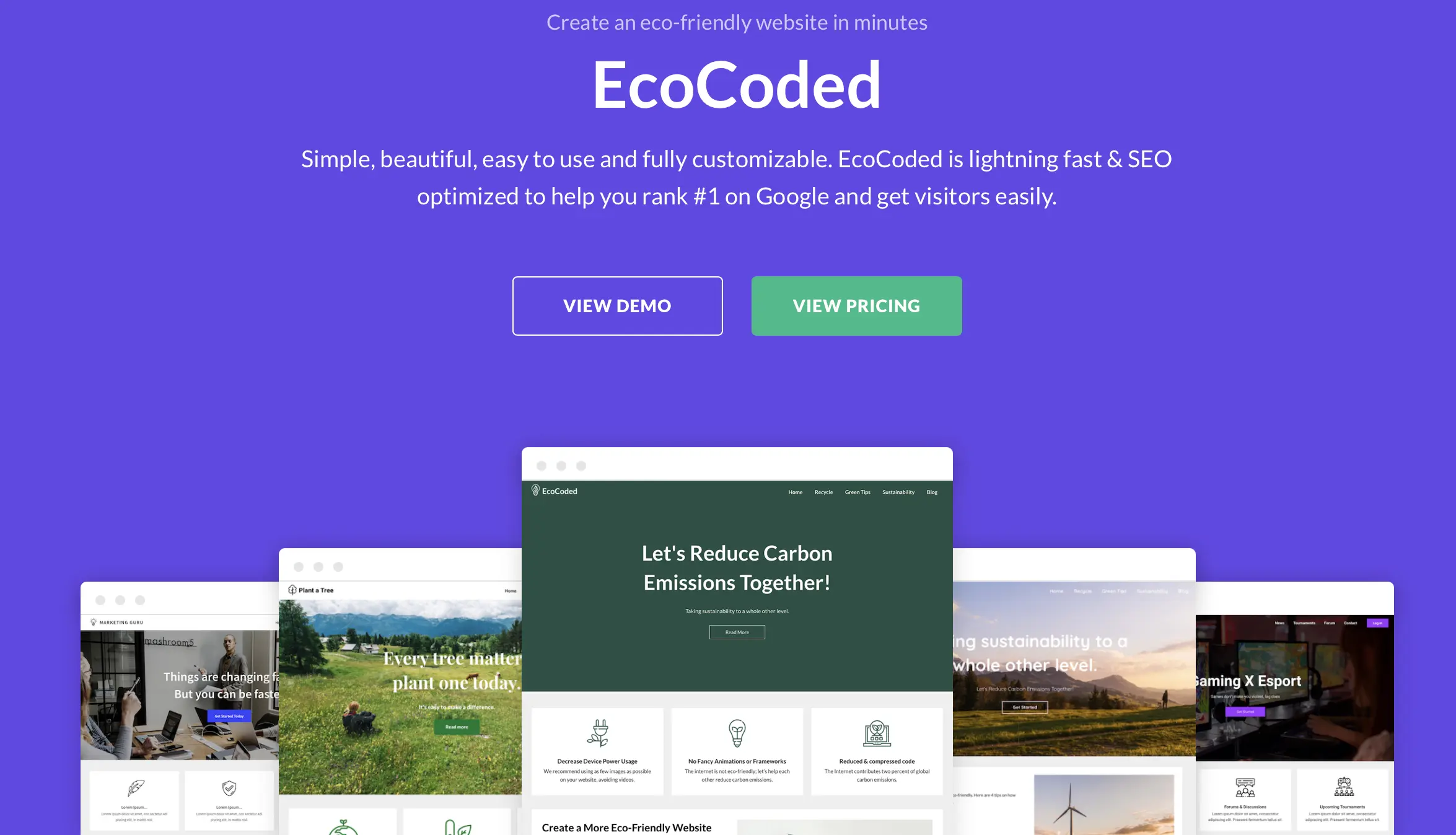 Immagine: Tema WordPress Ecocoded di SuperbThemes