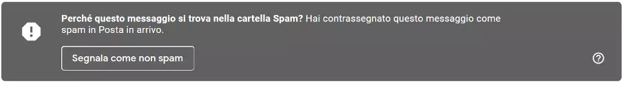 Immagine: Screenshot della whitelist su Gmail