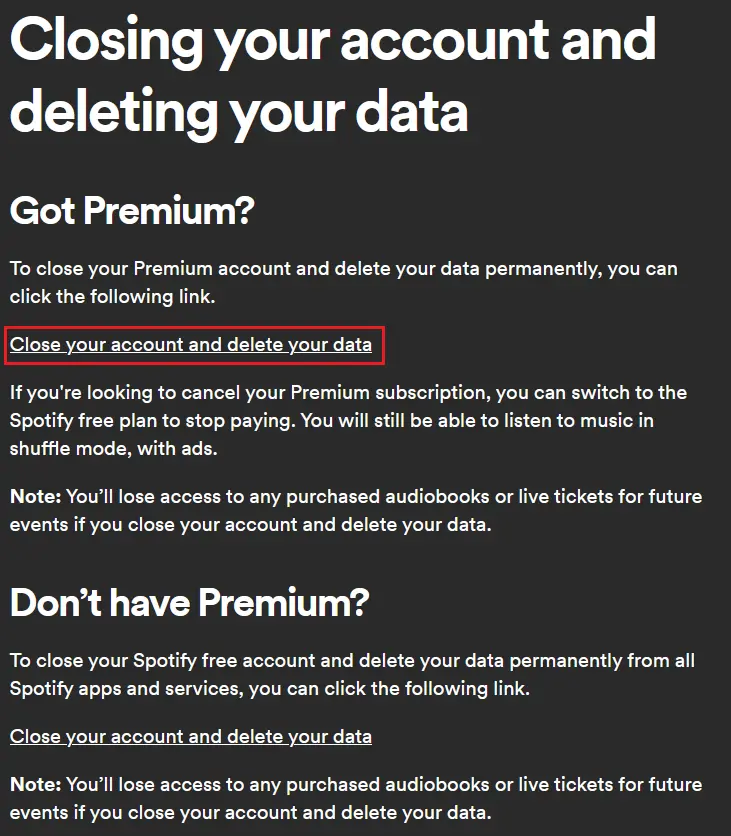 Eliminare l’account Spotify: opzione per chiudere l’account ed eliminare tutti i dati Immagine: Eliminare l’account Spotify: opzione per chiudere l’account ed eliminare tutti i dati