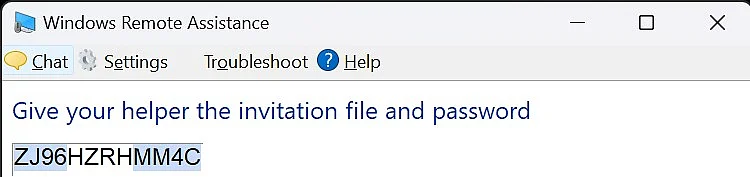 Immagine: Generazione di una password monouso da parte di Windows