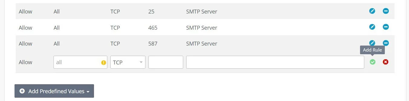 IONOS Cloud Panel: aggiunta di una regola firewall