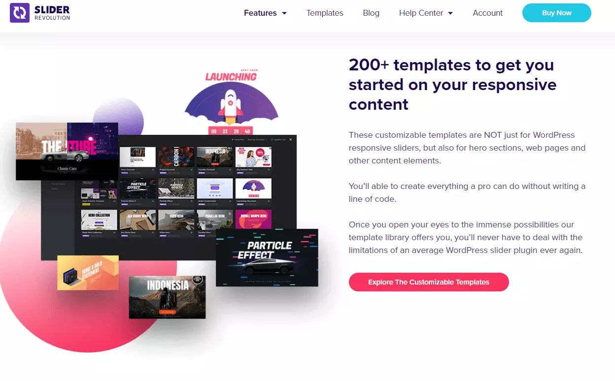 Immagine: Screenshot del plugin Slider Revolution