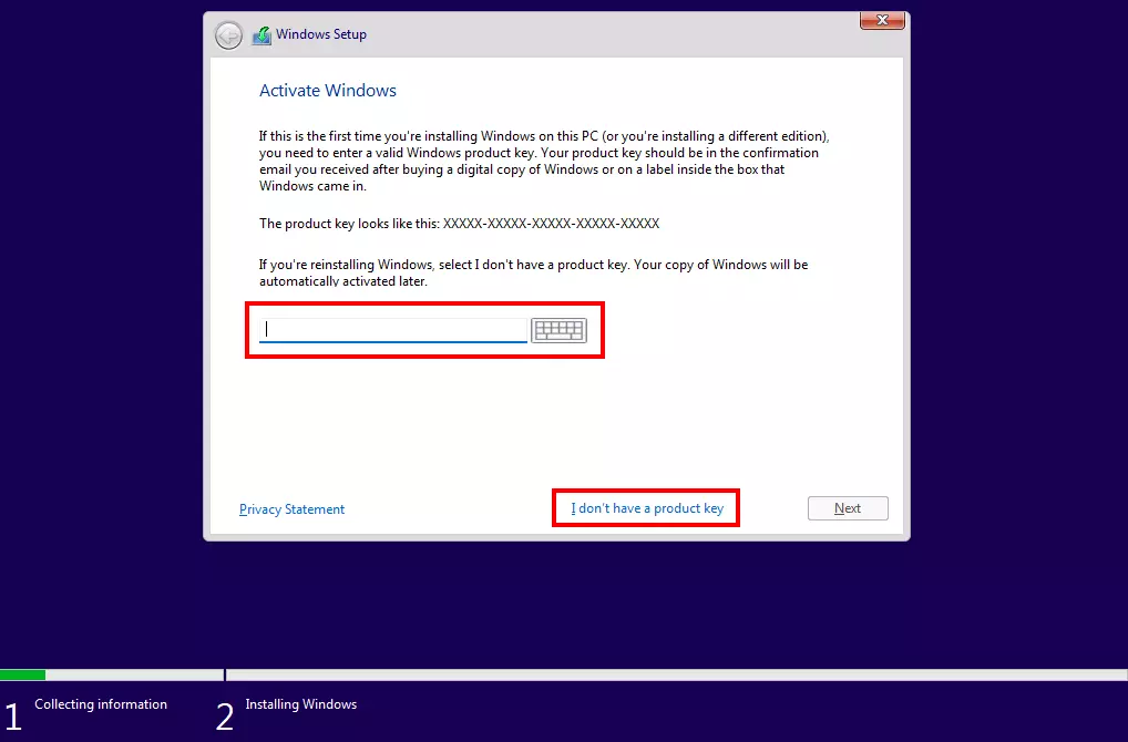 Immagine: Aggiornare a Windows 11: richiesta del product key