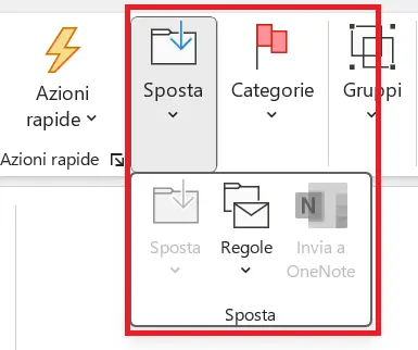 Menu di Outlook: “Home” Immagine: Menu di Outlook: “Home”