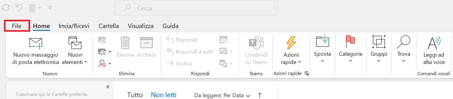 Immagine: Outlook 365: panoramica posta in arrivo