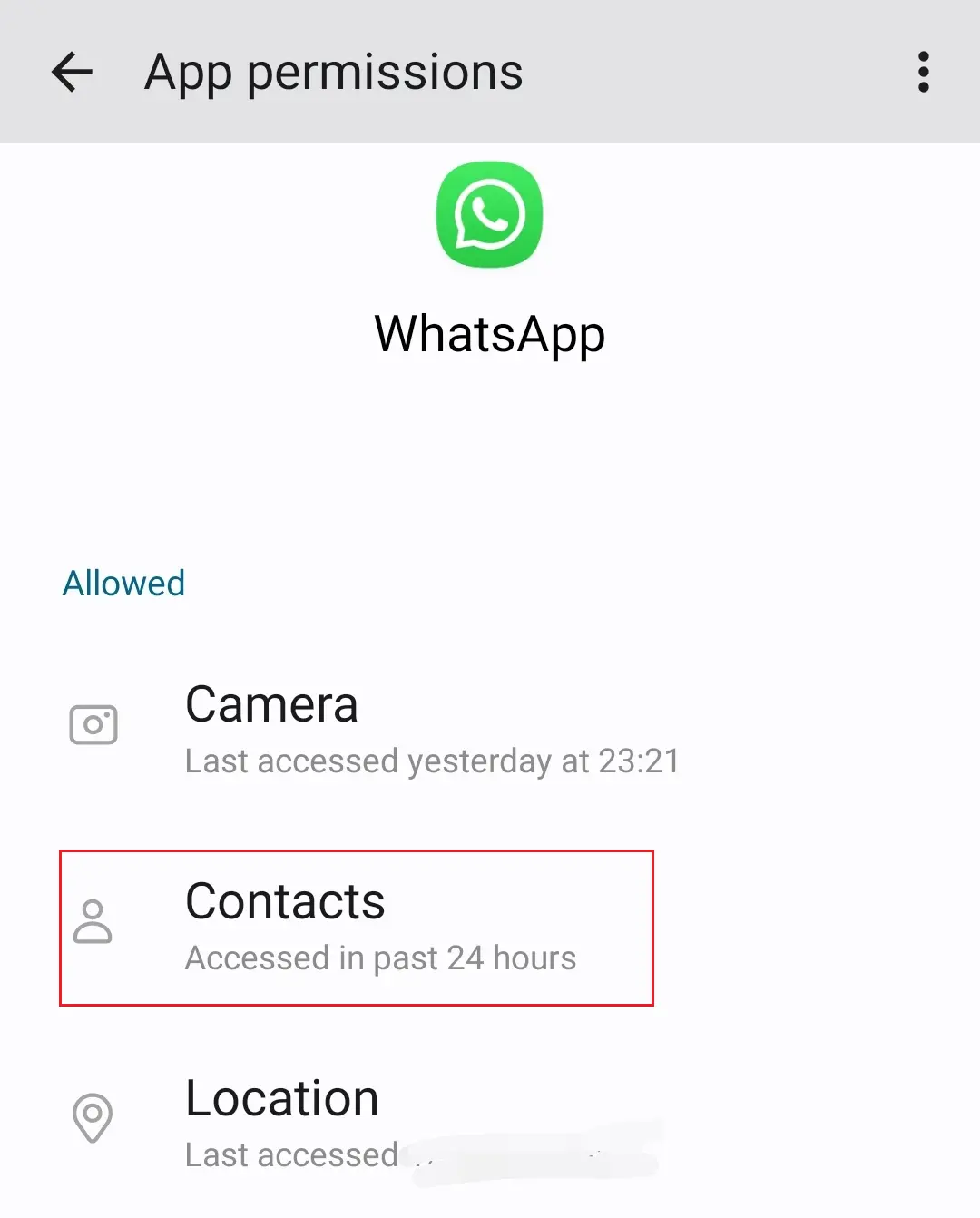 Autorizzazione WhatsApp per l’accesso alla rubrica del telefono Immagine: Autorizzazione WhatsApp per l’accesso alla rubrica del telefono