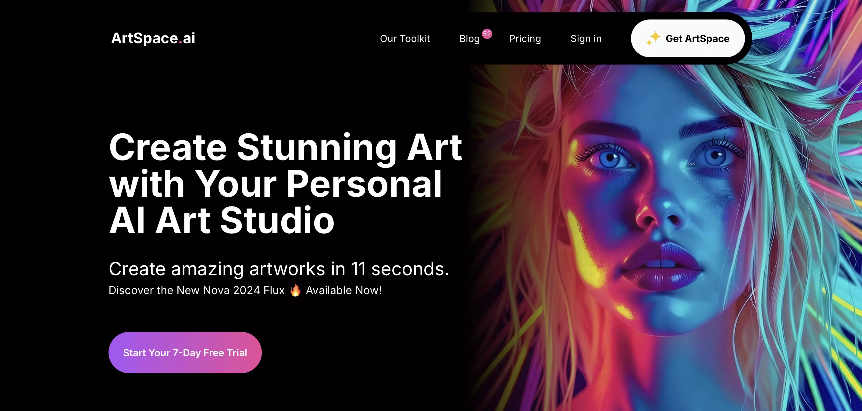 Screenshot del sito web di ArtSpace.ai Immagine: Screenshot del sito web di ArtSpace.ai