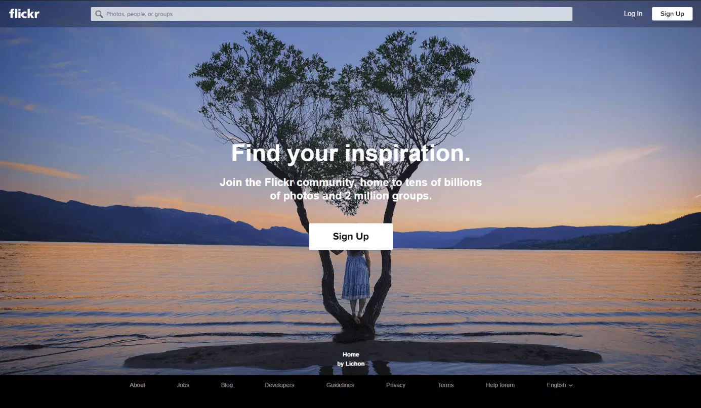 Sito web di Flickr