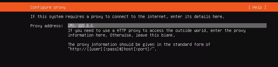 Installazione di Ubuntu Server: configurare il proxy