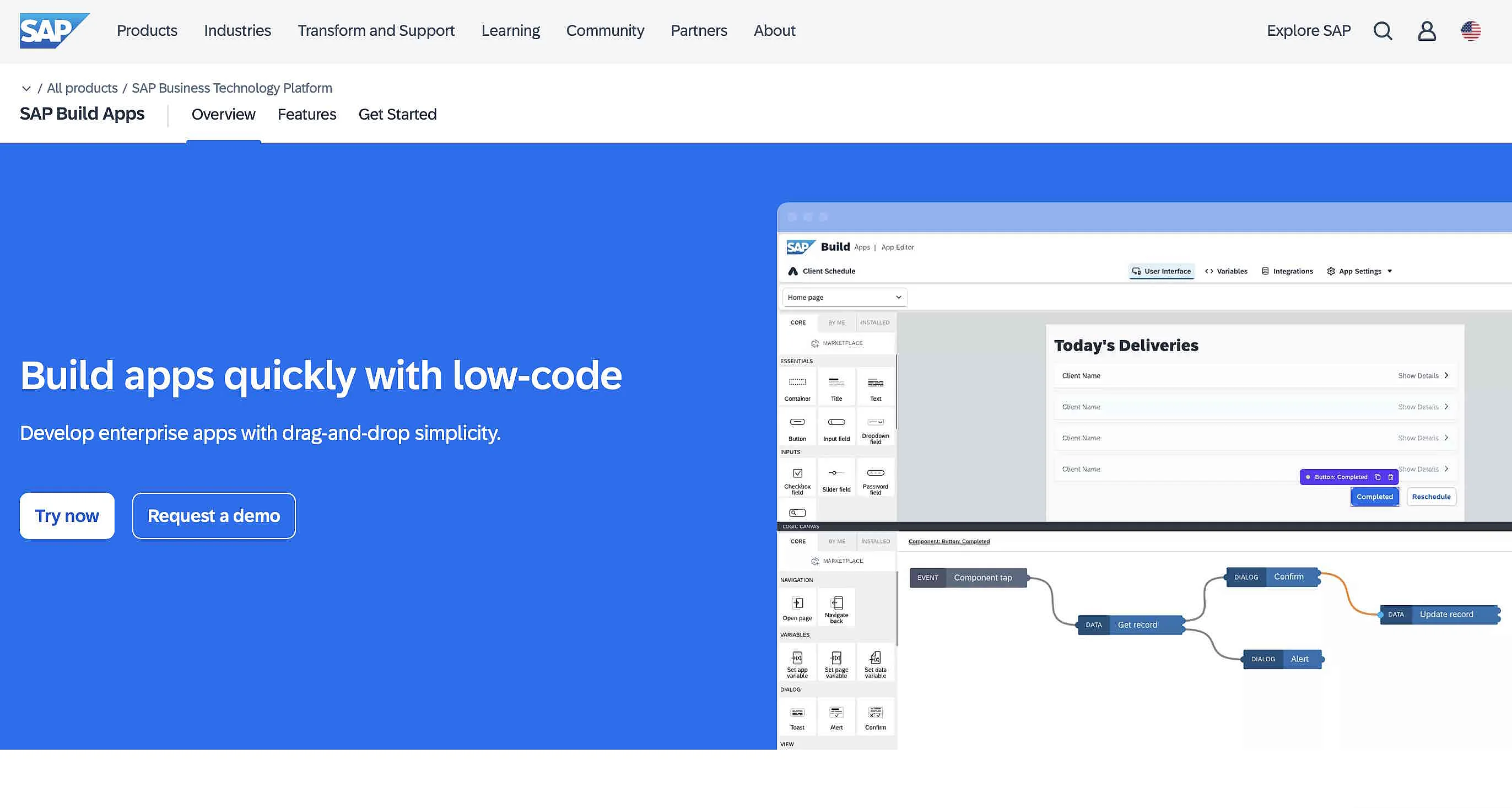 Immagine: Sito di SAP Build Apps