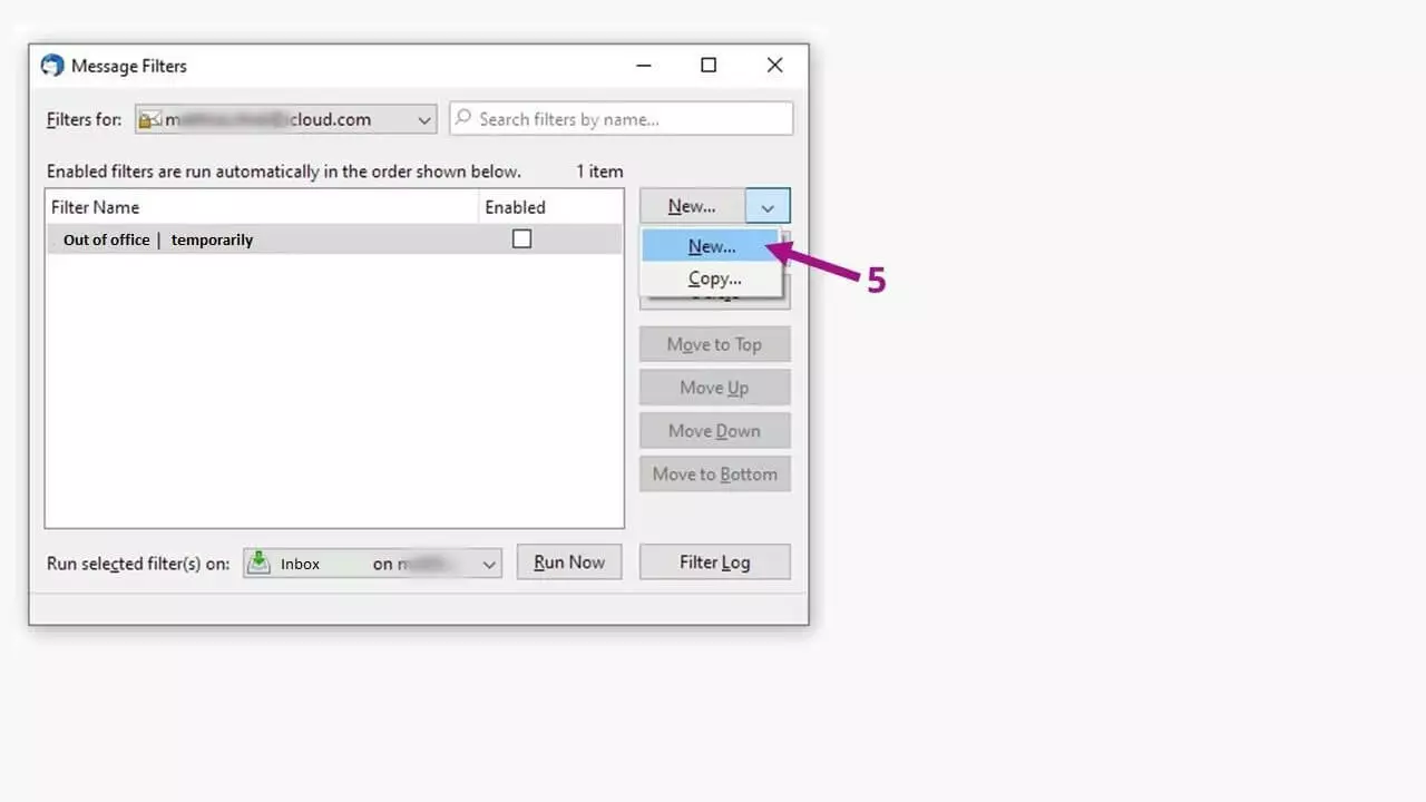 Risposta automatica in caso di assenza con Thunderbird: configurare un nuovo filtro