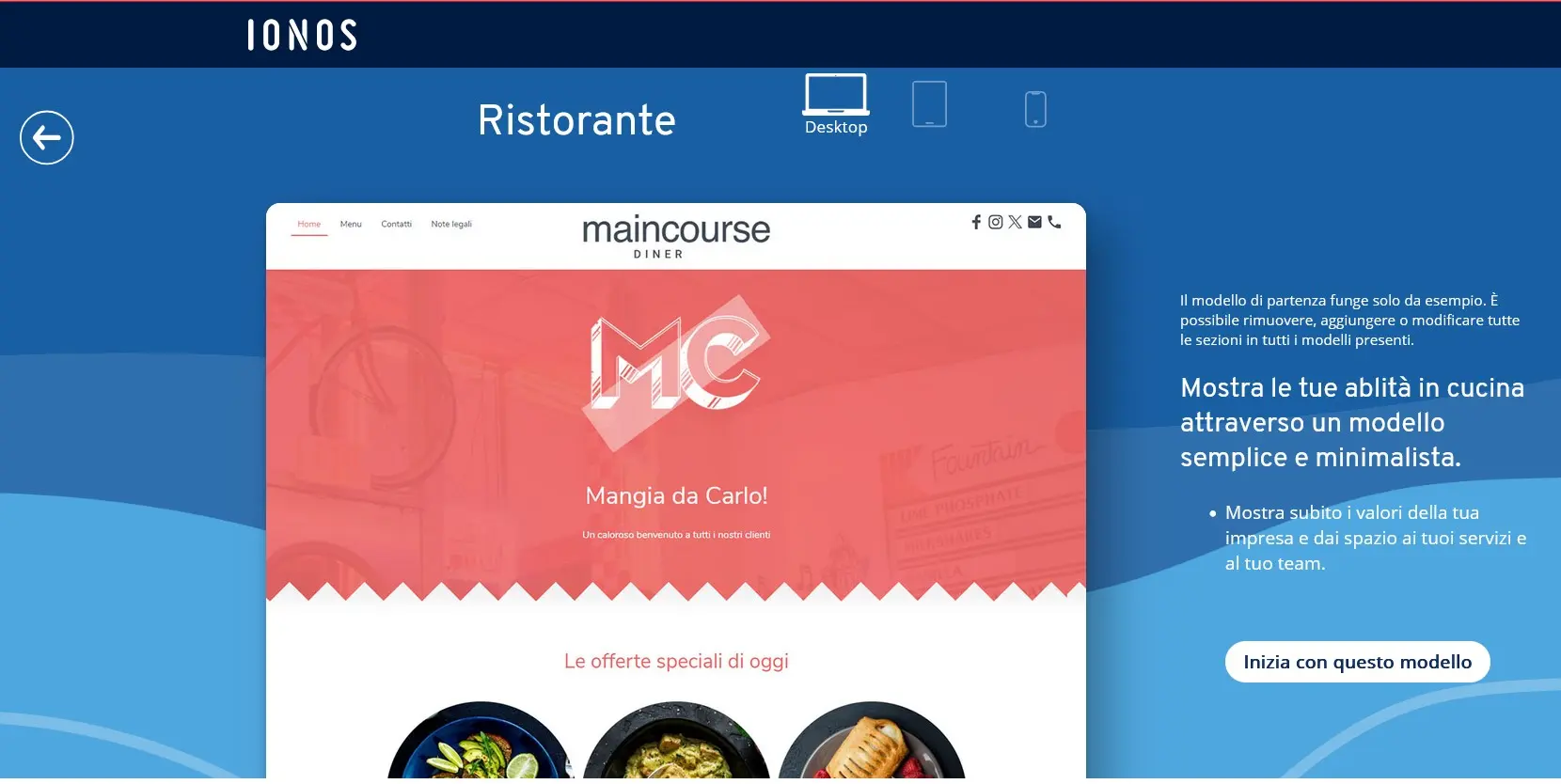 Immagine: Modelli di design per siti web per ristoranti