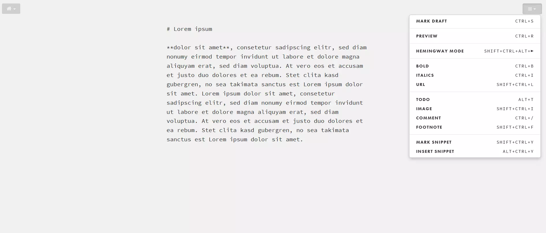 Immagine: Markdown editor online Draft