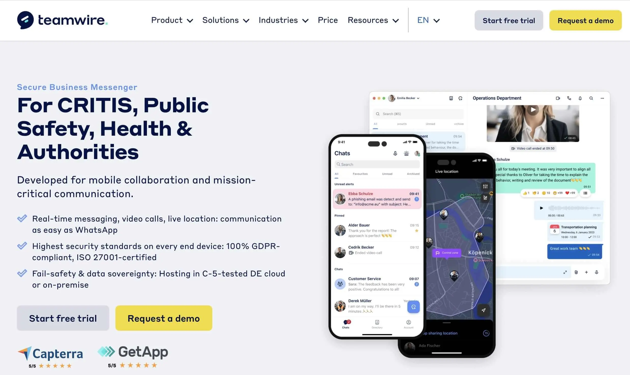 Screenshot del sito Teamwire Immagine: Screenshot del sito Teamwire