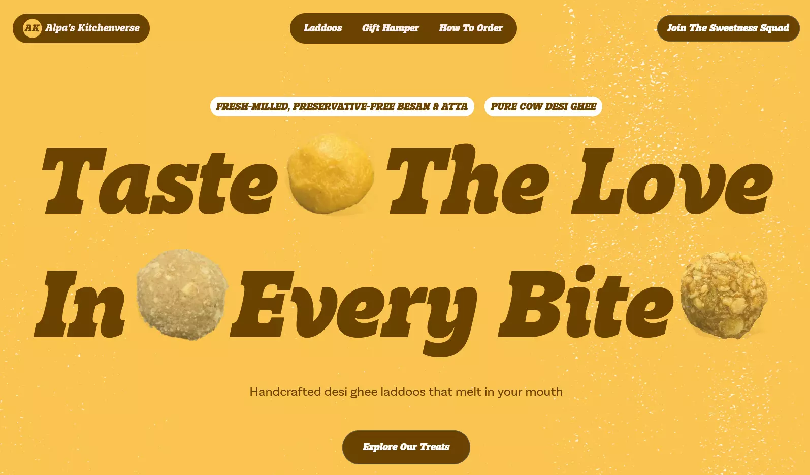 Immagine: Screenshot del sito web di Alpa’s Kitchenverse