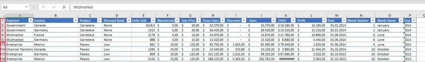 Immagine: Gruppo di celle bloccato in Excel 2016