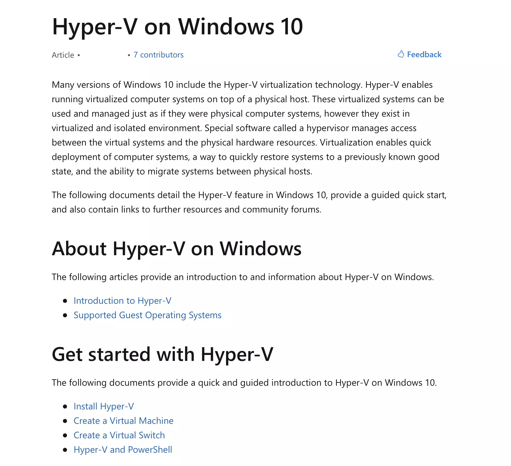 Schermata del sito di Hyper-V Manager Schermata del sito di Hyper-V Manager