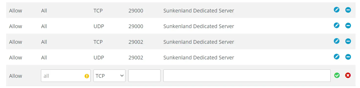Immagine: Area cliente IONOS: porte del server Sunkenland
