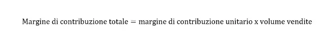 Immagine: Formula per calcolare il margine di contribuzione totale