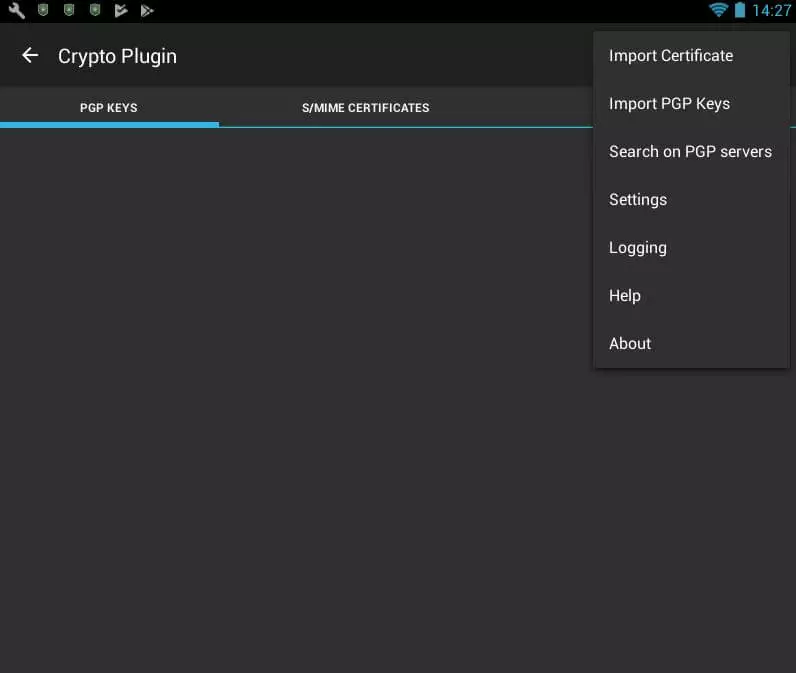 Interfaccia utente del plug-in Crypto di Flipdog Solutions