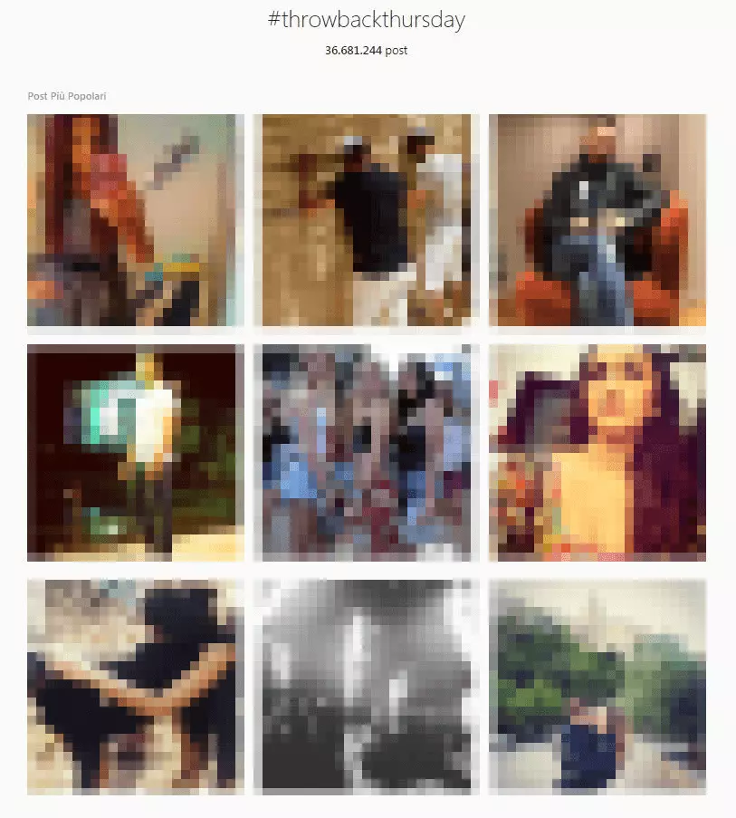 Risultati di ricerca dell’hashtag “throwbackthursday”su Instagram