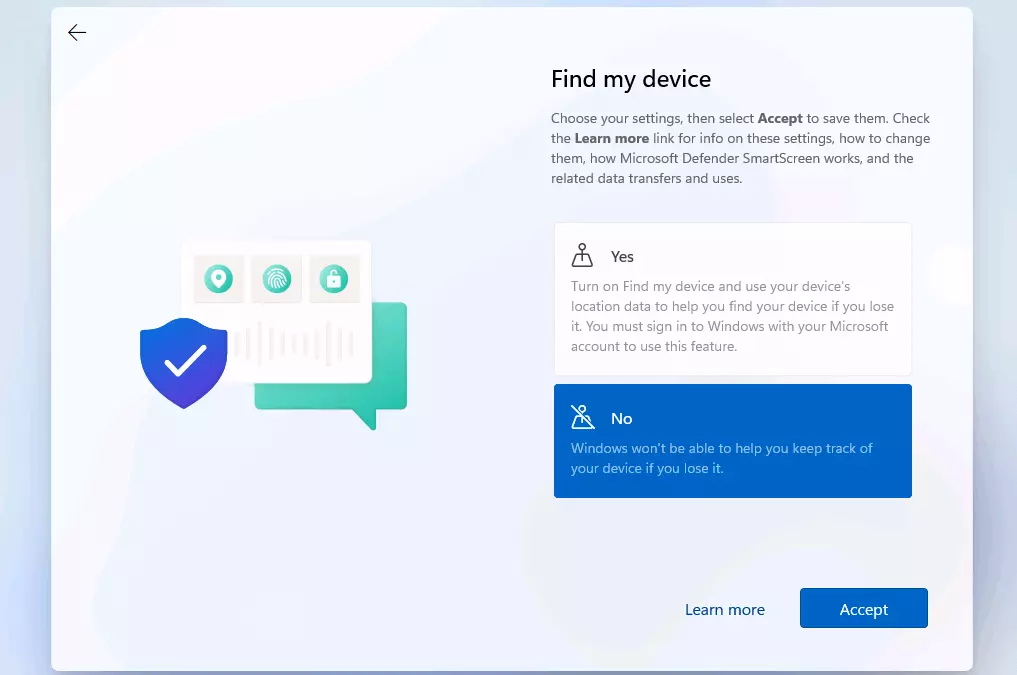 Immagine: Installare Windows 11: opzione “Trova il mio dispositivo”