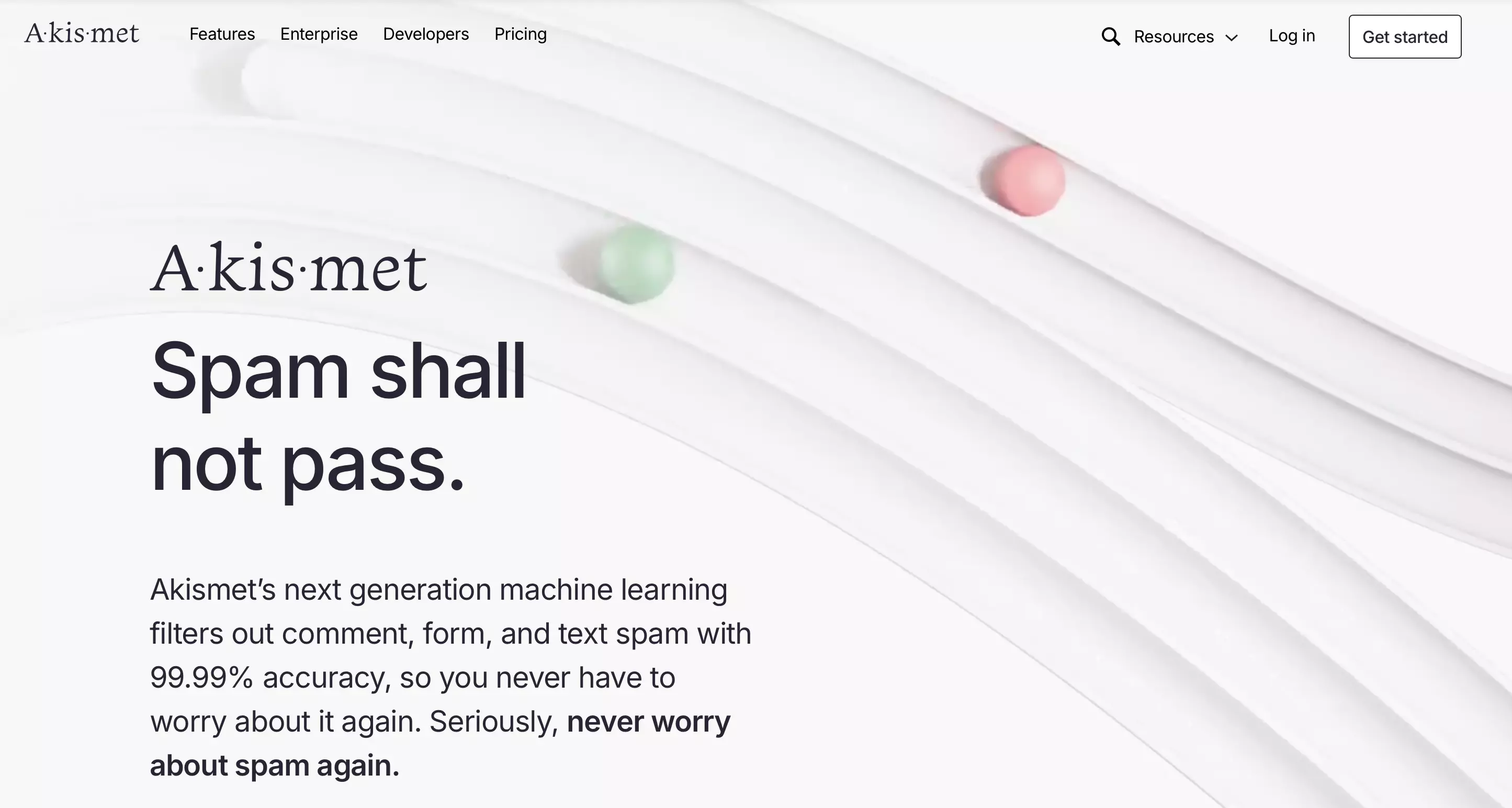 Screenshot del sito di Akismet Immagine: Screenshot del sito di Akismet