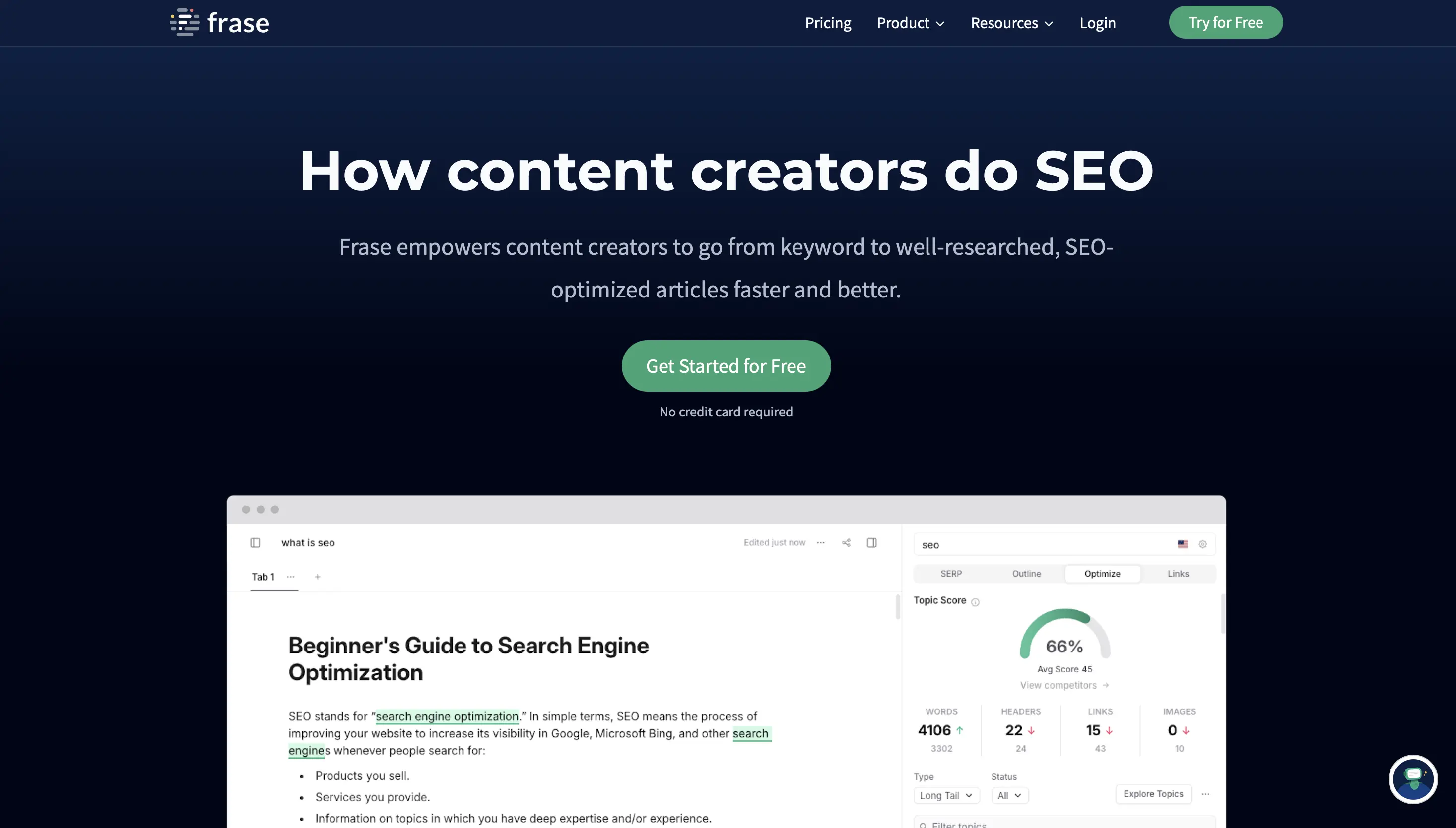 Immagine: Schermata iniziale del sito web di Frase